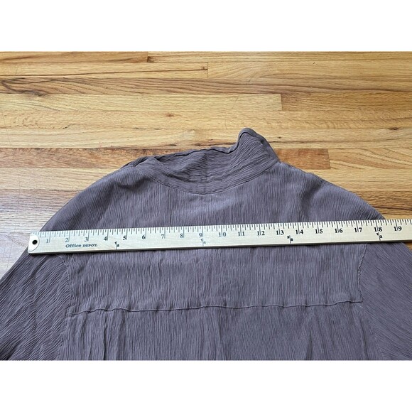 Abercrombie & Fitch Women's Shirt Button-Up Oversized Crinkle Textured S Brown - Picture 5 of 9